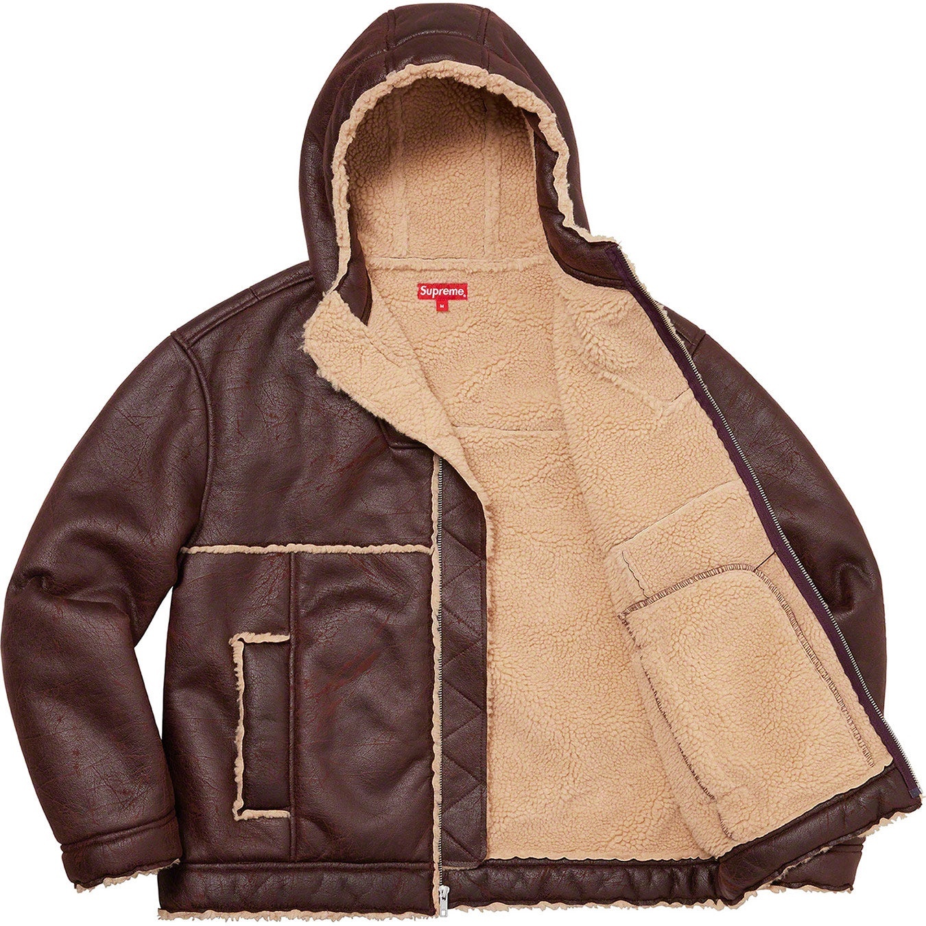 Faux Shearling Hooded Jacket view 14